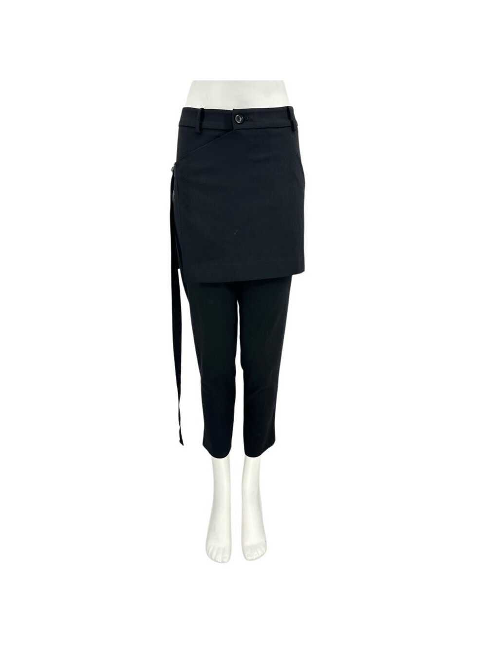 Marissa Webb Kori Skirt Over Pants Womens 4 Black Slim Leg Minimalist
